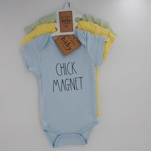 🆕️ RAE DUNN Baby 3pk Short Sleeve Onesie